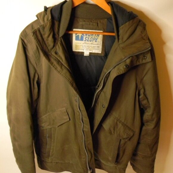 Mens Eddie Bauer North Slope EB 600 Fill Power Brown Hooded Parka Size L